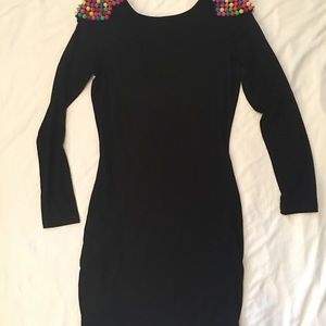 ASOS LBD little black dress with shoulder accents